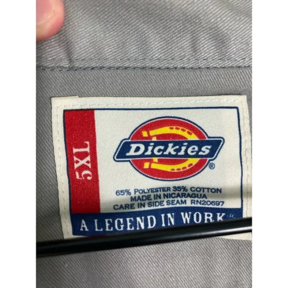 Dickies Men's Short Sleeve Work‎ Shirt 5XL Big Tall Plus Size Beige Workwear